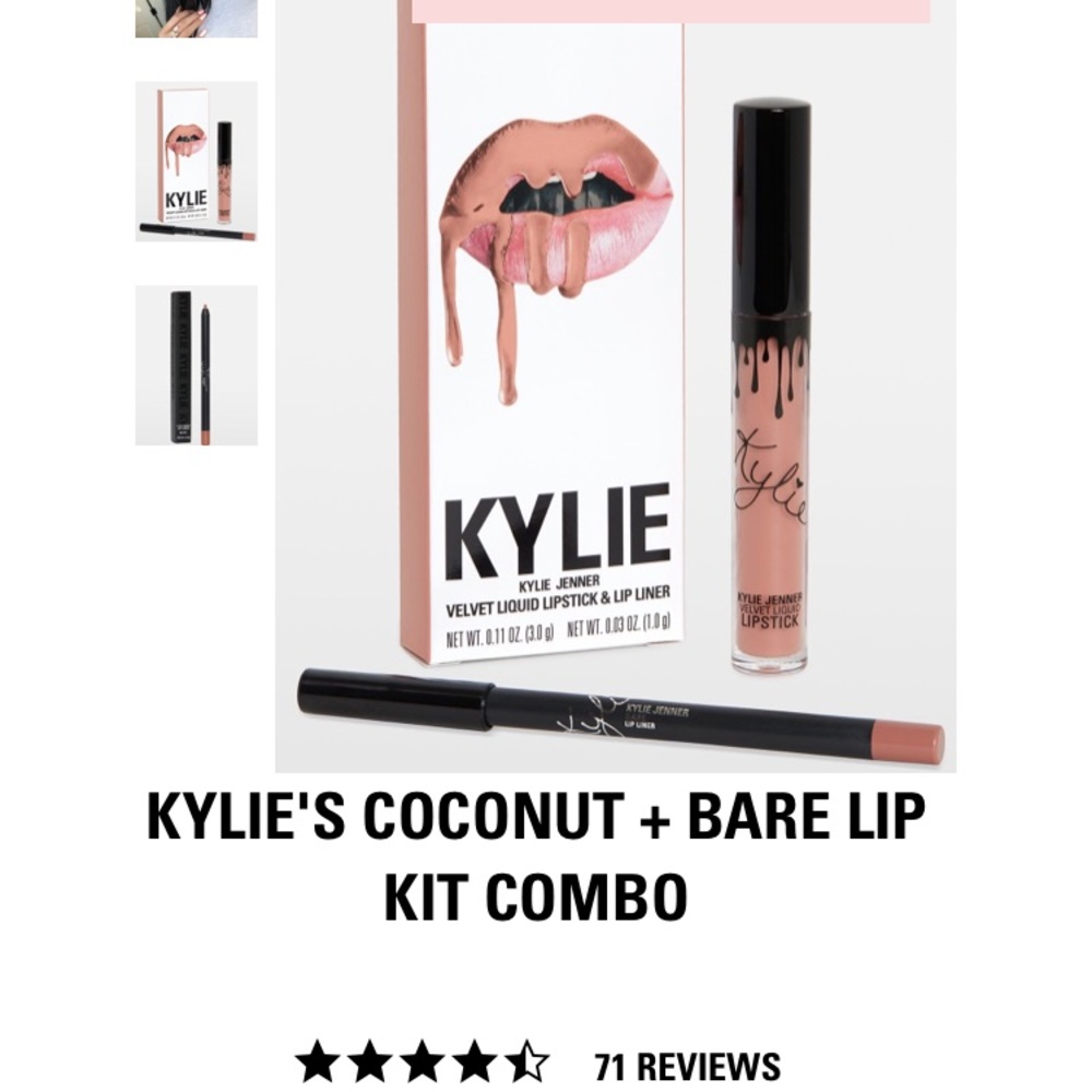 Kylie Cosmetics Coconut & Bare Lip Kit.